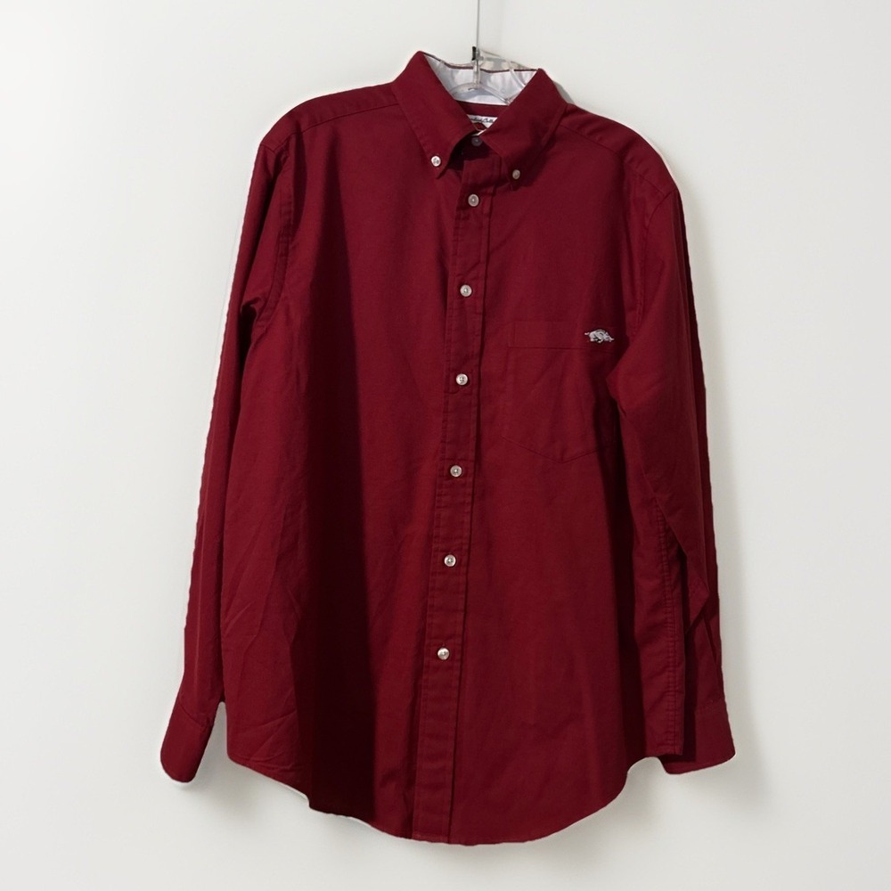 University of Arkansas The Razorback Collection Men's Small Dress Shirt Red